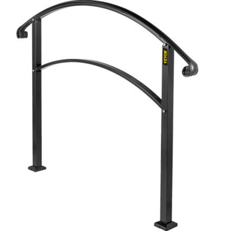 VEVOR Handrails for Outdoor Steps Adjustable Wrought Iron Handrails
