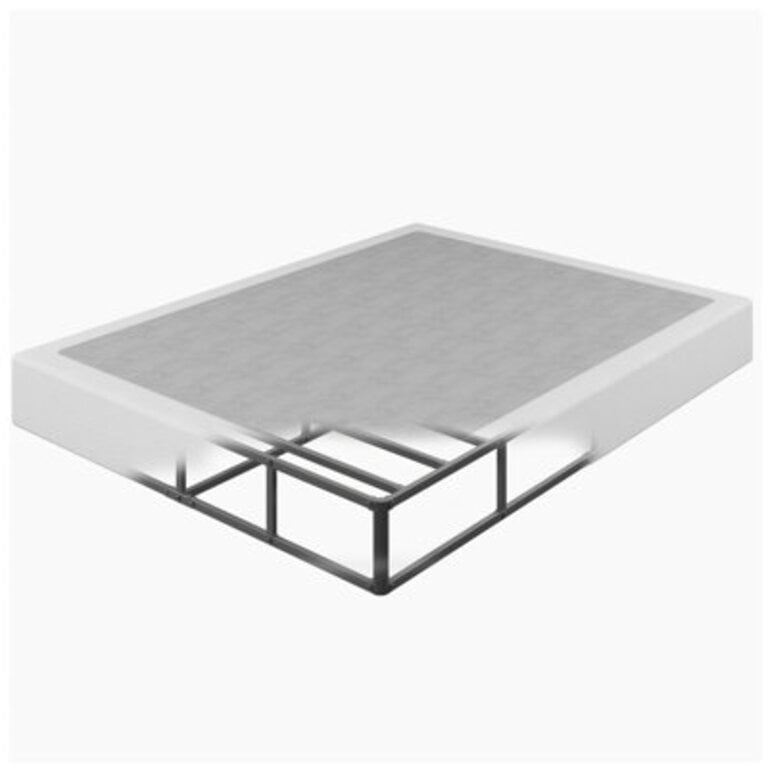 6-inch Reinforced Metal Mattress Foundation Spring Box Noise-Reducing  Anti-Slip Design Removable Fabric Cover Tool-Free Assembly