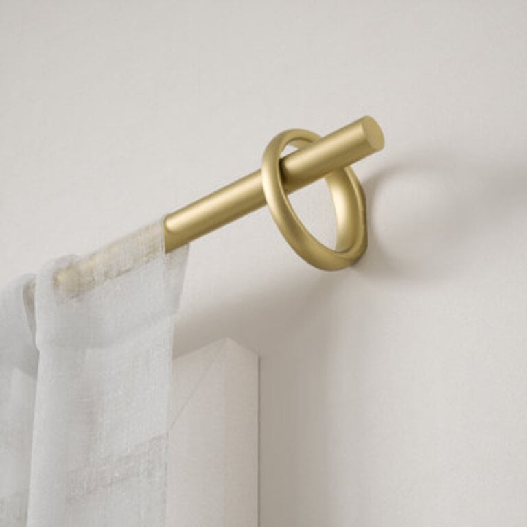 Ringlet 1 Adjustable Single Curtain Rod Includes Finials Brackets  Hardware 36 to 72