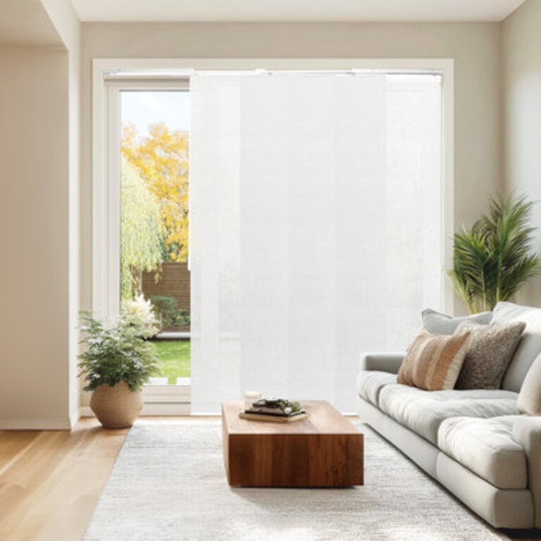 Adjustable Semi Sheer Sliding Panel Track Blinds