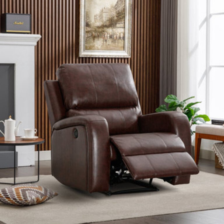 Bucklebury 358 W Faux Leather Power Recliner