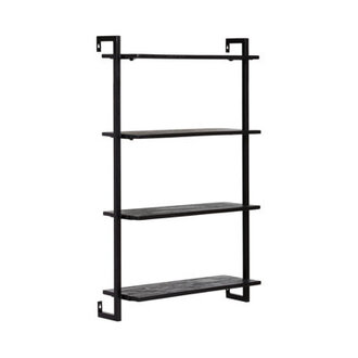 Phantom Solid Wood and Metal Floating Shelf