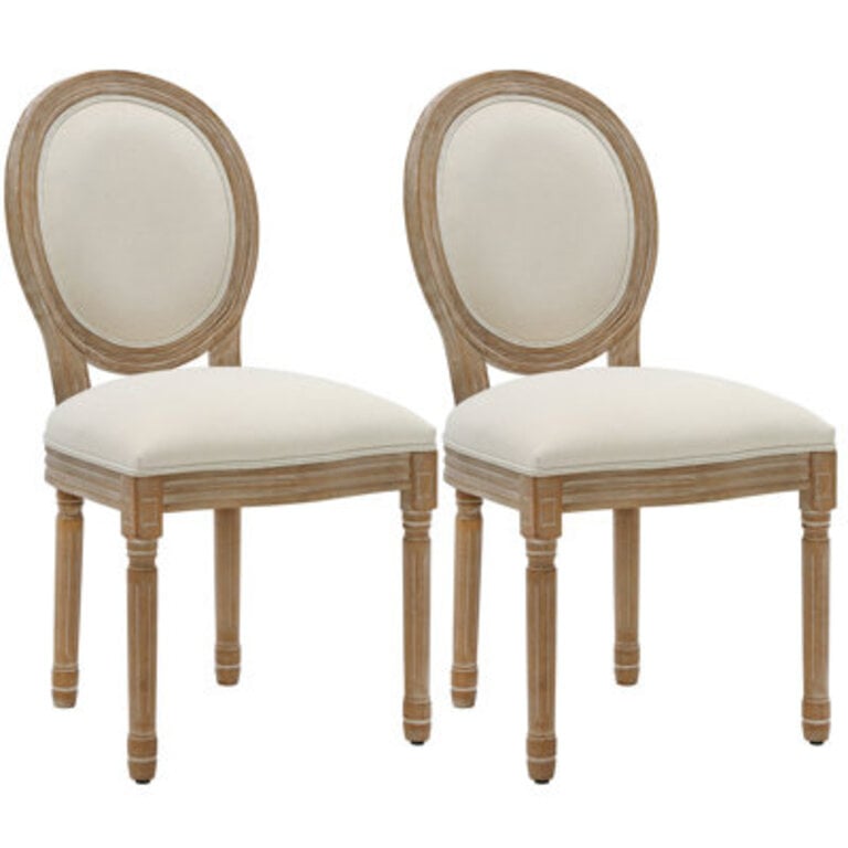 Set of 2 Amando King Louis Back Dining Chairs