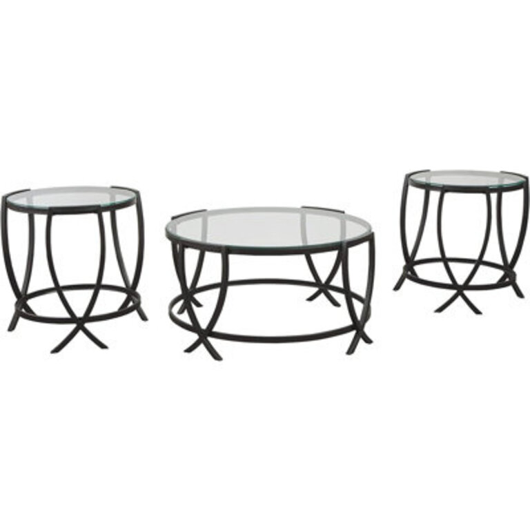 Casserly 3 - Piece Glass Top Living Room Table Set