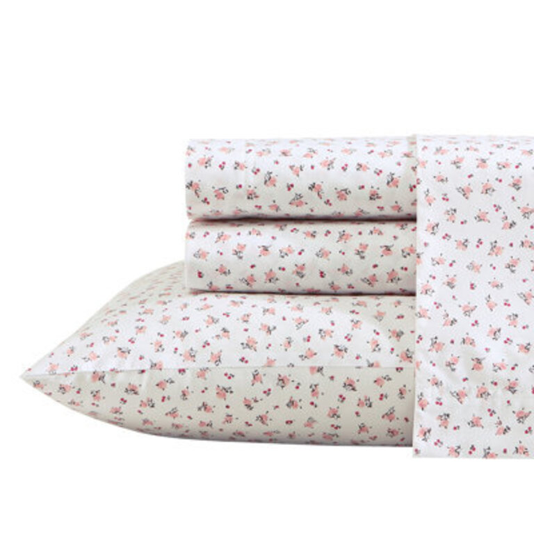 Betsey Johnson Printed Cotton Percale Sheet Set
