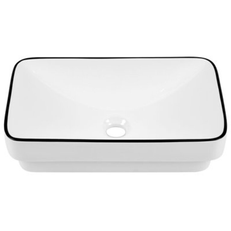DeerValley Ally 19 x 12 Drop-In Bathroom Sink Semi-Recessed Vessel Sink Rectangular Above Counter Basin