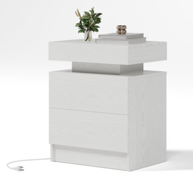 Westerly Wooden Nightstand with Charging Station