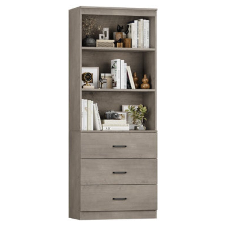 Kahler 709 H x 236 W Standard Bookcase with 3 Drawers