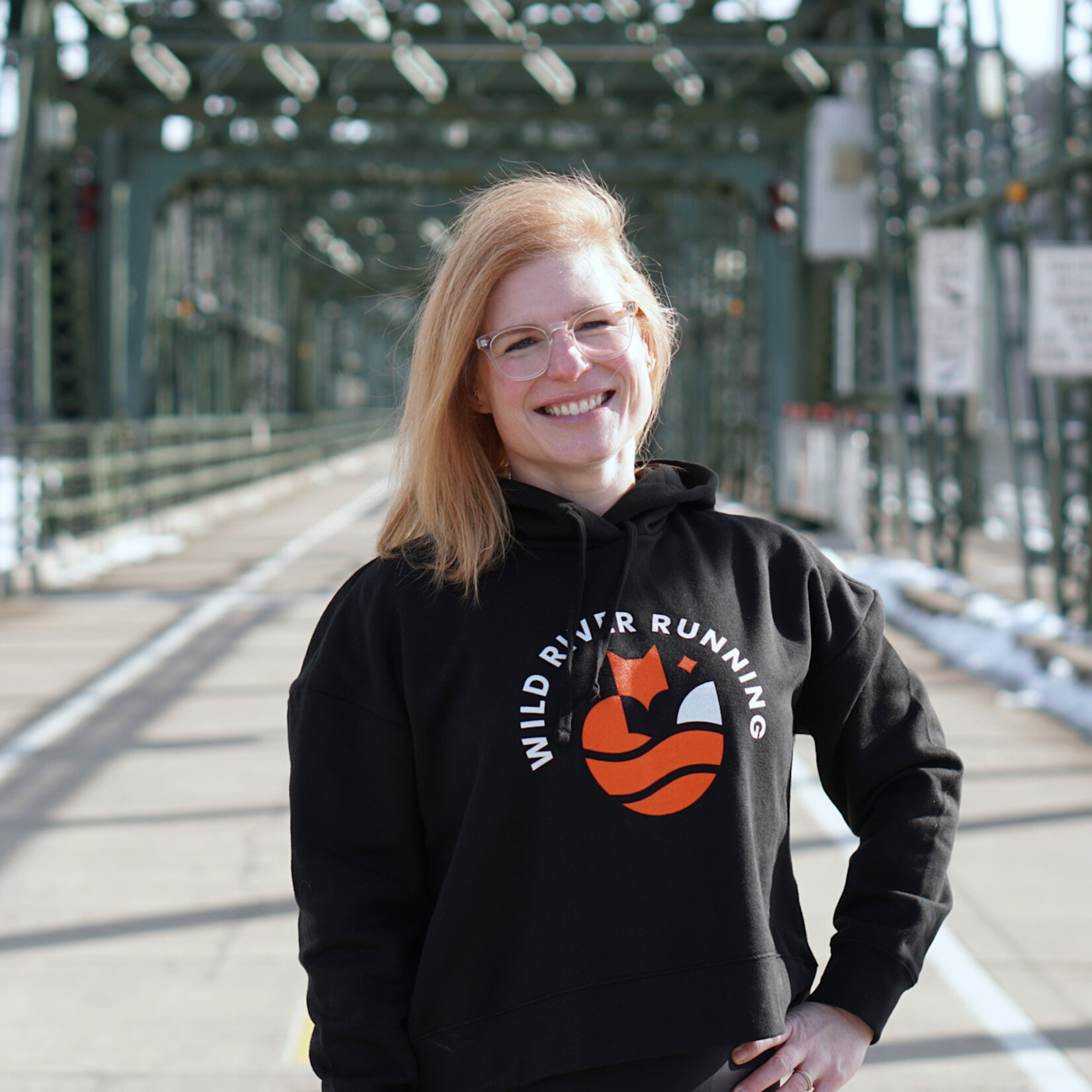District Wild River Running Cropped Hoodie
