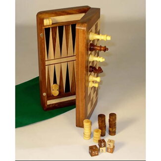WORLDWISE IMPORTS CHESS AND BACKGAMMON: SHEESHAM FOLDING 10-INCH