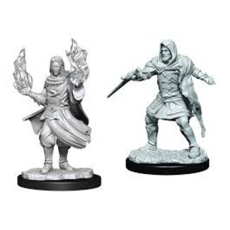 WizKids Critical Role Unpainted Miniatures: W1 Hollow One Rogue and Sorceror Male
