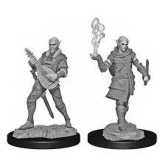 WizKids Critical Role Unpainted Miniatures: W1 Pallid Elf Rogue and Bard Male
