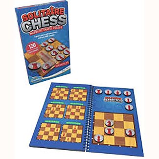 Think Fun SOLITAIRE CHESS (MAGNETIC TRAVEL PUZZLE)