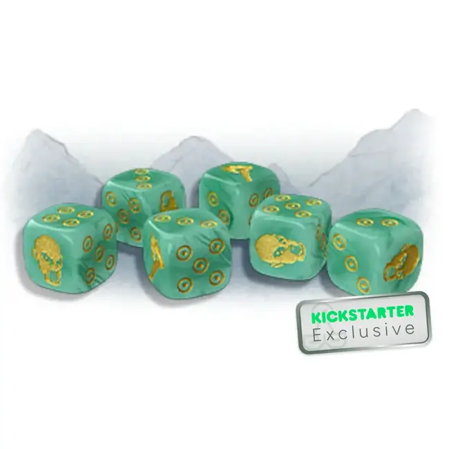 Zombicide White Death Jade Dice