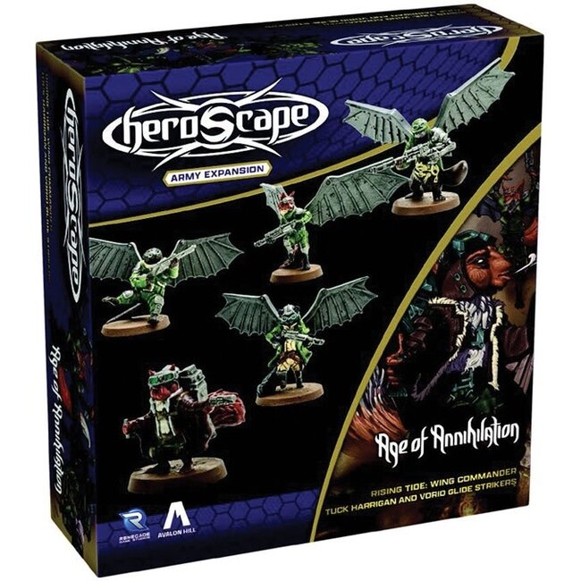 Heroscape: Rising Tide - Wing Commander Tuck Harrigan and Vorid Glidestriker Army Expansion