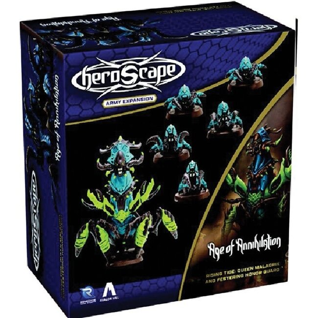 Heroscape: Rising Tide - Queen Maladrix and Festering Honor Guard Army Expansion