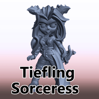 Deathpunk Studio Female Tiefling Sorceress DP1