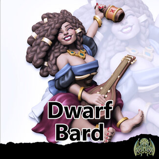 Miniatures of Madness Female Dwarf Bard MM1