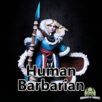 Miniatures of Madness Female Human Barbarian MM2