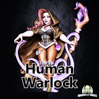 Miniatures of Madness Female Human Warlock MM1