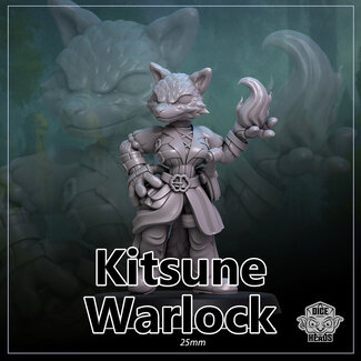 Dice Heads Female Kitsune Warlock DH1