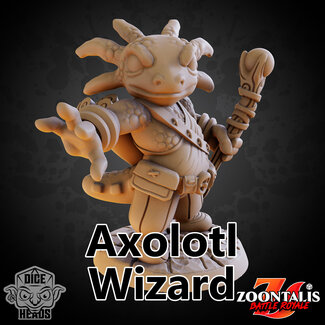 Dice Heads Male Axolotl Wizard DH1