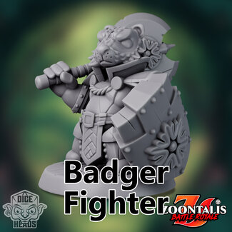Dice Heads Male Badger Fighter DH1