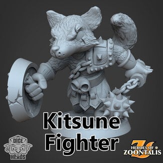 Dice Heads Male Kitsune Fighter DH1