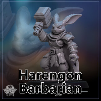 Dice Heads Male Harengon Barbarian DH1
