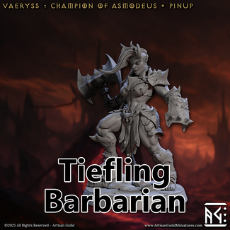 Artisan Guild Female Tiefling Barbarian AG1 PTO