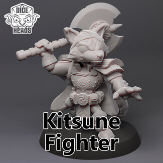 Dice Heads Male Kitsune Fighter DH2