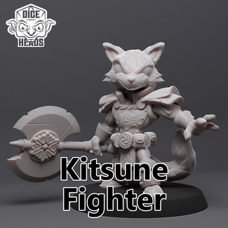 Dice Heads Male Kitsune Fighter DH3