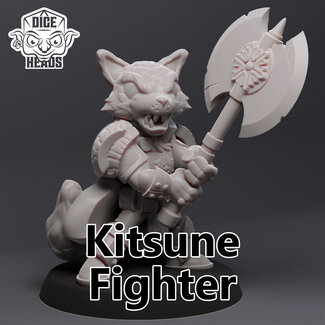Dice Heads Male Kitsune Fighter DH5