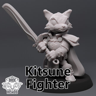 Dice Heads Male Kitsune Fighter DH9