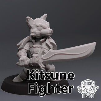 Dice Heads Male Kitsune Fighter DH11