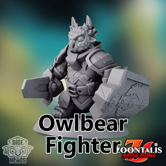 Dice Heads Male Owlbear Fighter DH1