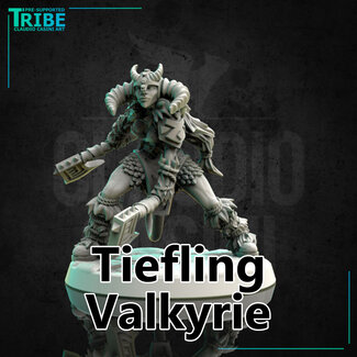 Claudio Casini Art Female Tiefling Valkyrie CC1