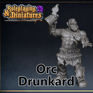 Roleplaying Miniatures Male Orc Drunkard RM1