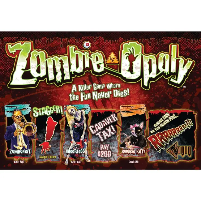 Zombie Opoly Fun Undead Board Game