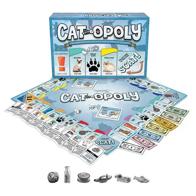 Cat Opoly (New Design) Board Game, By Late For the Sky