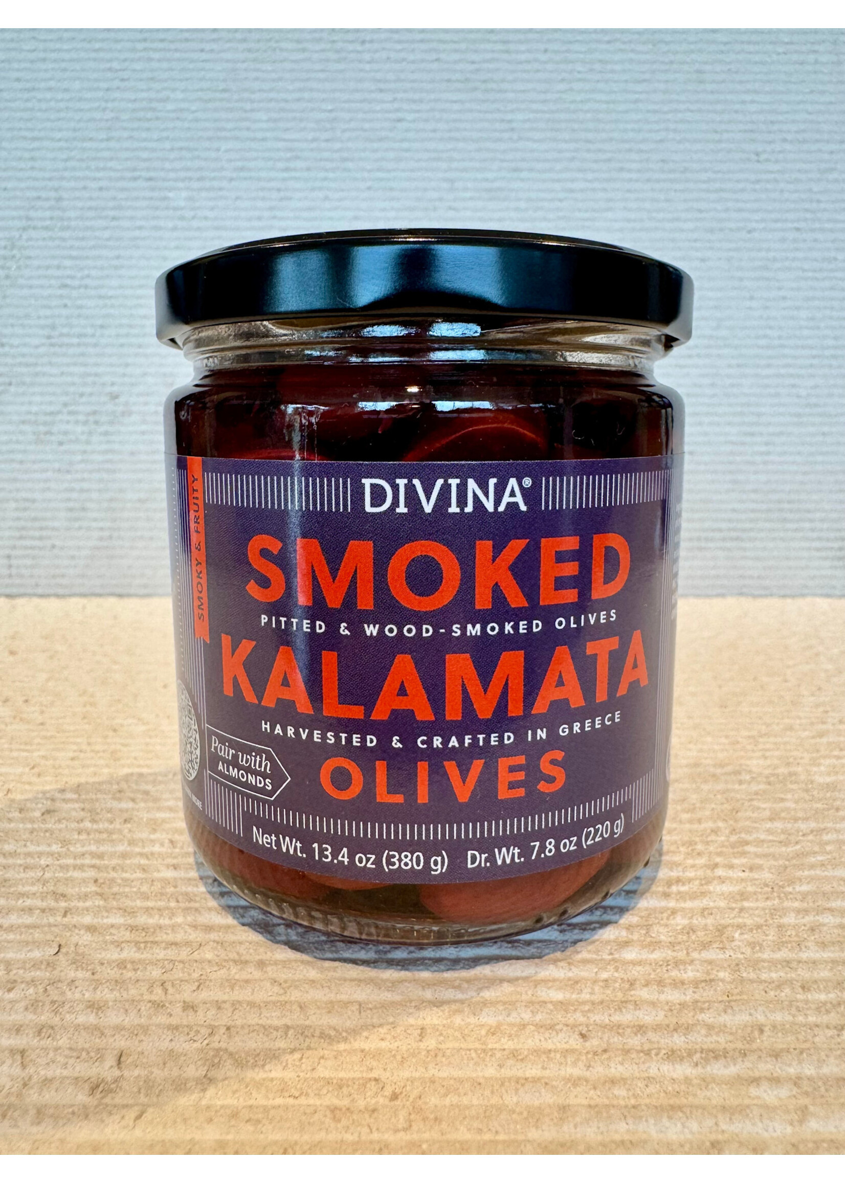 Divina Smoked Kalamata Olives - 7.8 oz