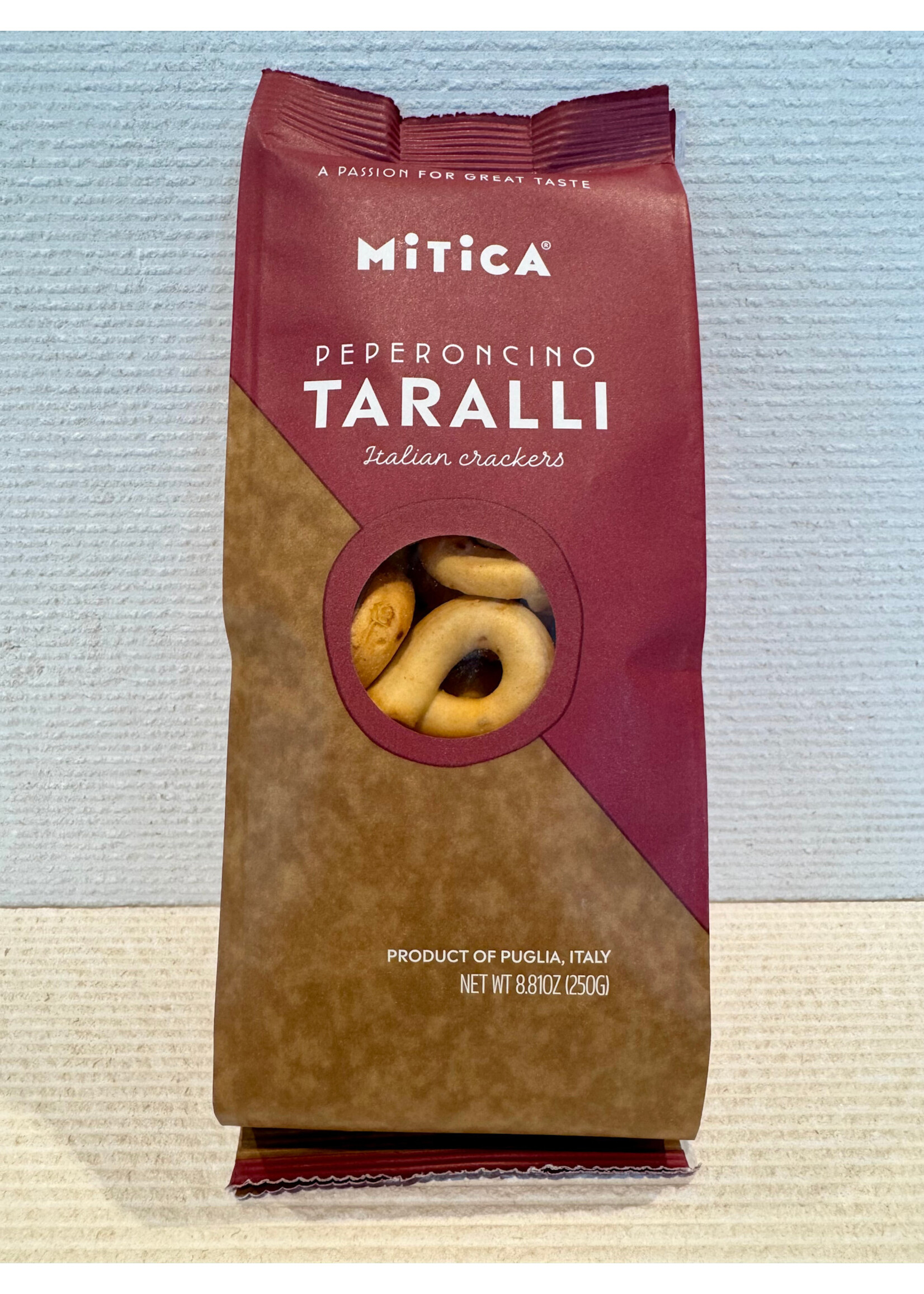 Mitica Peperoncino Taralli Italian Crackers - 8.81 oz