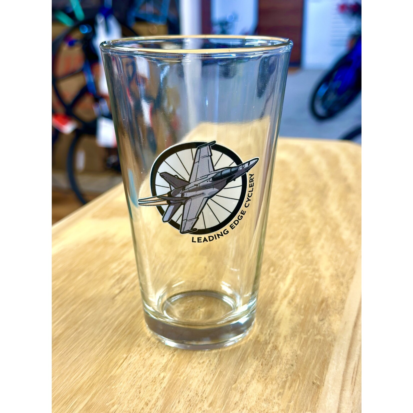Leading Edge Cyclery Pint Glass