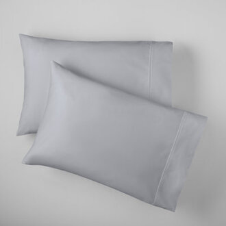 Danfield Cotton Sateen Pillowcase Set Size: King - 2 King Pillowcases, Color: Stormy Blue