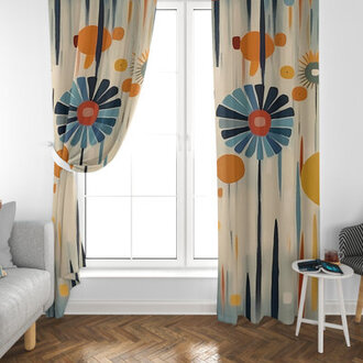 Window Curtain Size per Panel: 56" W x 78" H (2 Panels)