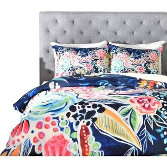 Night Bloomers Duvet Cover Size: Queen