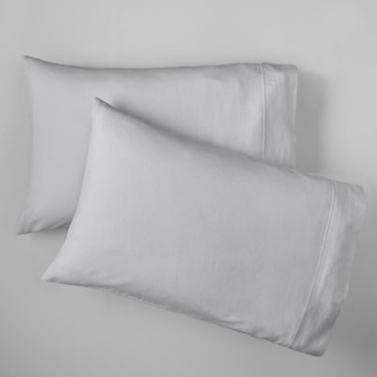 Jeffen Linen Blend Pillowcase Set Size: Standard, Color: Stormy Blue