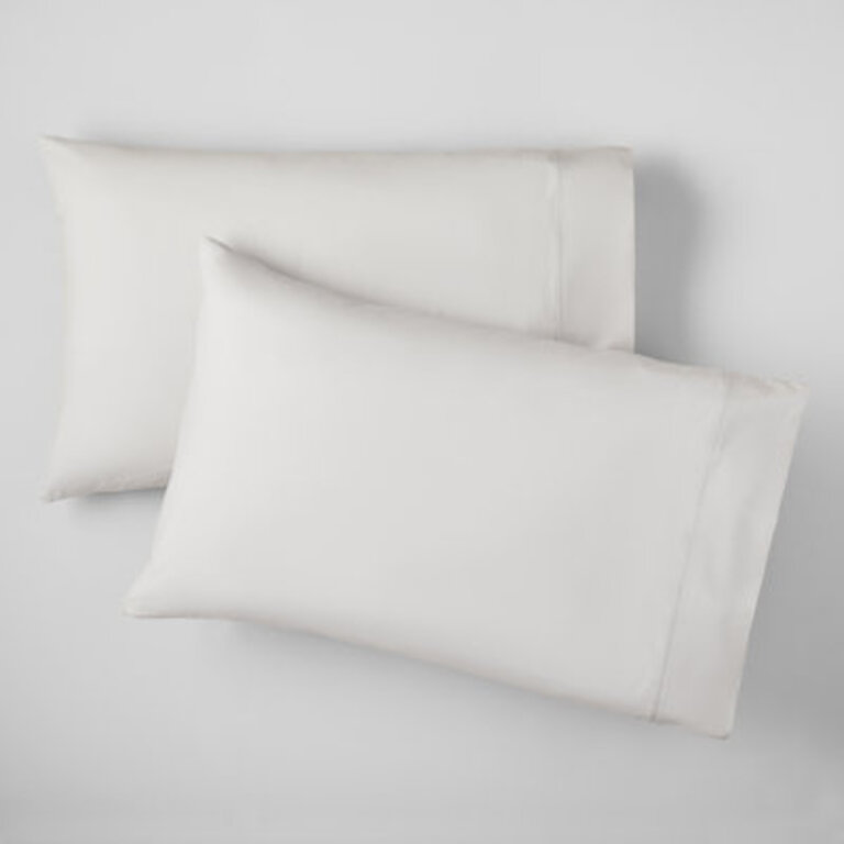 Coyer Classic Cotton Percale Pillowcase Set Size: Standard - 2 Standard Pillowcases, Color: Soft Gray