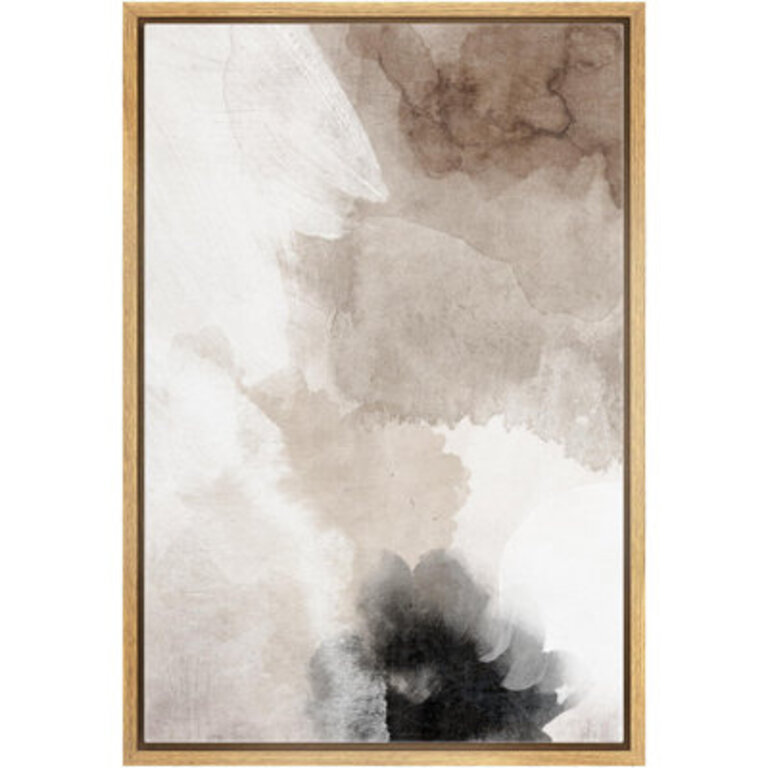 Faded Textured Tan and Gray Color Blocks Overall Size: 24" H x 16" W x 1.5" D