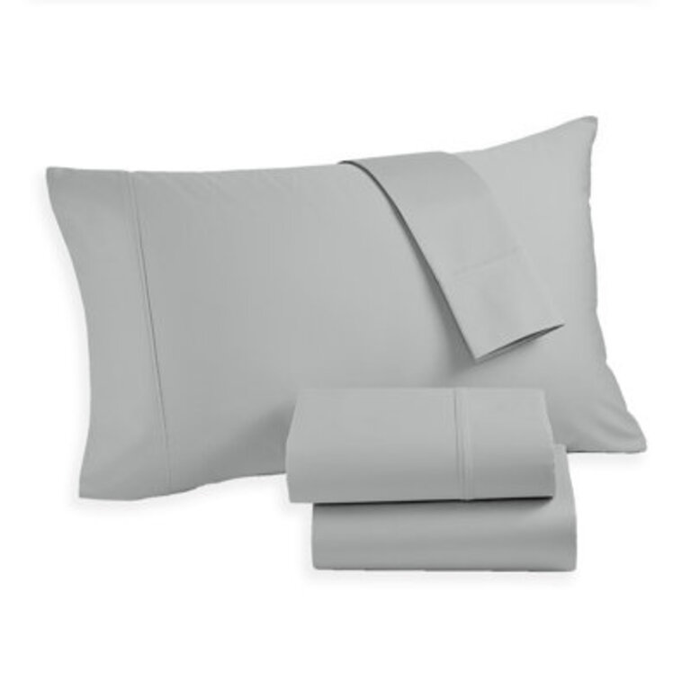 Casserly 100% Cotton 400TC Cool & Crisp Sheet Set Size: Twin, Color: Light Gray